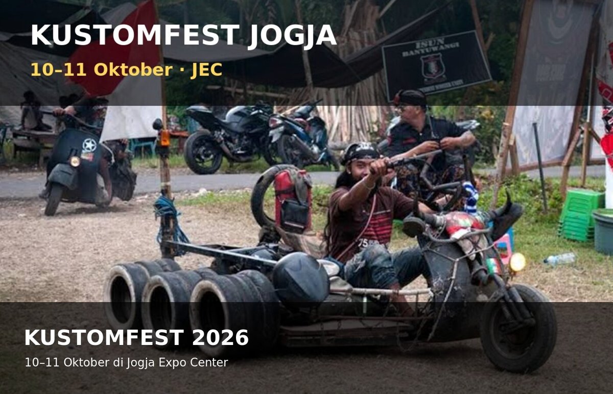Foto arsip Vespa modifikasi di Indonesia, 9 Agustus 2019. Foto konteks kendaraan kustom; bukan dokumentasi Kustomfest 2026.